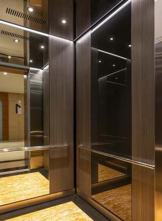 Premium stainless steel elevator cabin